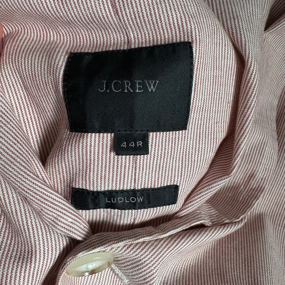 J. CREW Ludlow Somelos Men's 44 Regular NWOT Red Striped Cotton Blazer Casual - Picture 3 of 12
